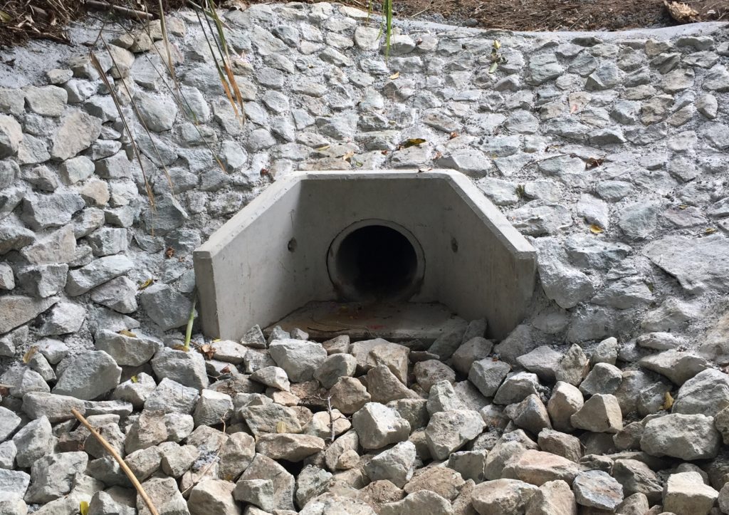 stormwater mosaic headwall erosion rock protection construction prevent base greenhills fourth update waterway property